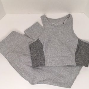 Outdoor voices bra and legging set size XS gray